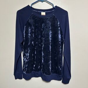 Jasmine & Ginger Women's Shirt M Purple Velvety Lightweight Sweater Whimsical